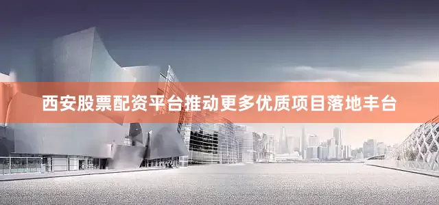 西安股票配资平台推动更多优质项目落地丰台