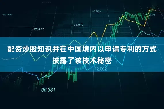 配资炒股知识并在中国境内以申请专利的方式披露了该技术秘密